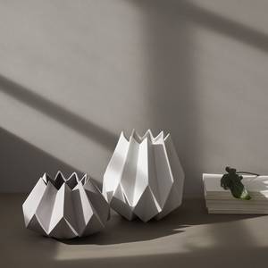 Vase Folded Karbon Keramik - Grau