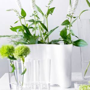 Vase Aalto (2-teilig) Glas - Weiß