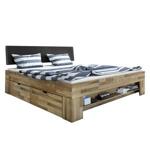 Massief houten bed Castlecoote massief eikenhout - inclusief opbergruimte - 140 x 200cm