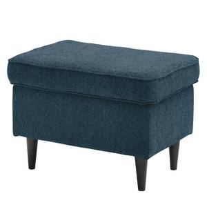 Gestoffeerde hocker Marson geweven stof/microvezel - Geweven stof Roge: Donkerblauw