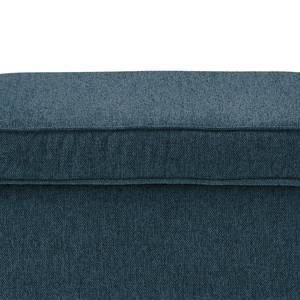 Gestoffeerde hocker Marson geweven stof/microvezel - Geweven stof Roge: Donkerblauw