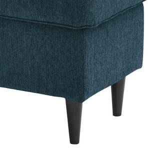 Gestoffeerde hocker Marson geweven stof/microvezel - Geweven stof Roge: Donkerblauw