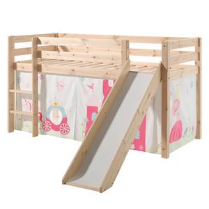 Spielbett Pino Princess Kiefer Natur - Mit Leiter - Mit Rutsche