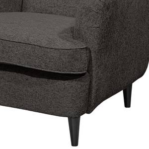 Fauteuil Marson Tissu, microfibre - Tissu Roge: Anthracite - Sans repose-pieds