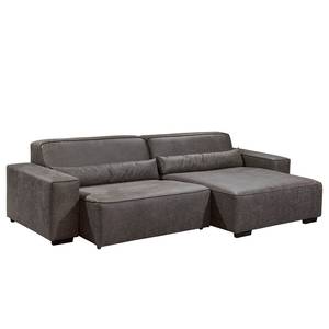 Ecksofa Molac Antiklederlook - Longchair davorstehend rechts