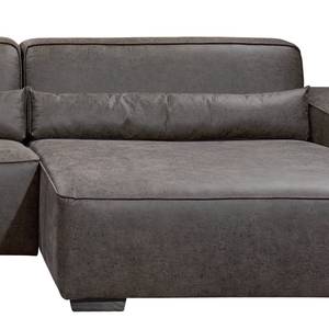 Ecksofa Molac Antiklederlook - Longchair davorstehend rechts