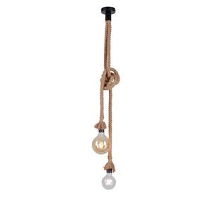 Suspension Rope II Fibres naturelles - 2 ampoules