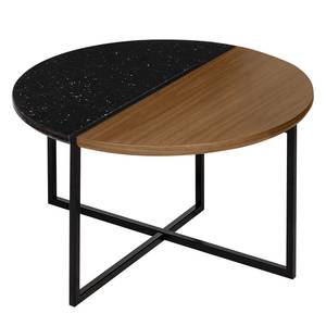 Table basse Sonata Marbre / Acier - Noyer / Noir