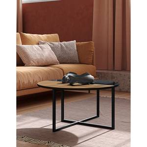 Table basse Sonata Marbre / Acier - Noyer / Noir