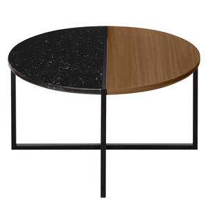 Table basse Sonata Marbre / Acier - Noyer / Noir