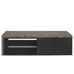 Tv-meubel Echo betonnen look/zwart - Zwart/Concrete look