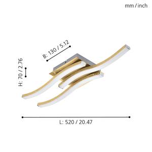 LED-Deckenleuchte Cabezas III Polycarbonat / Aluminium - 3-flammig