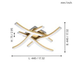 LED-Deckenleuchte Cabezas IV Polycarbonat / Aluminium - 4-flammig