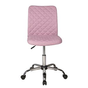 Sedia girevole da ufficio Milo II Rosa - Metallo - Tessile - 54 x 96 x 54 cm