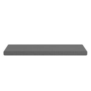 Sitzkissen Shino Webstoff - Grau - Breite: 89 cm