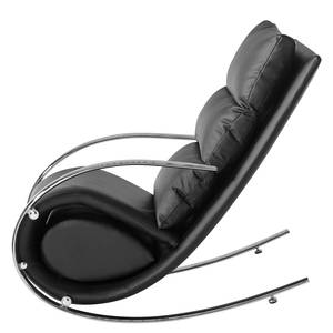 Rocking chair Fox II Imitation cuir - Noir