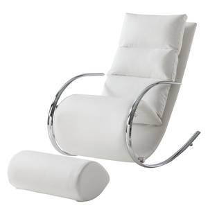 Rocking chair Fox II Imitation cuir - Blanc