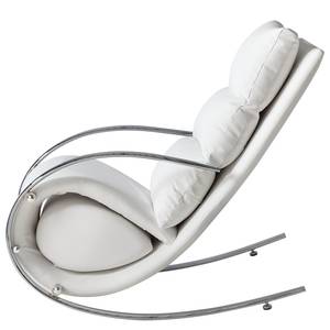 Rocking chair Fox II Imitation cuir - Blanc