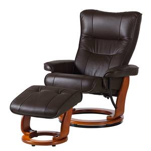 Relaxfauteuil Westerwald echt leer/kunstleer - Bruin