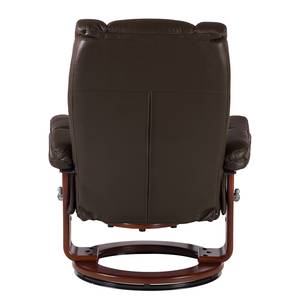 Fauteuil relax et repose-pieds Rimbach Cuir véritable / Imitation cuir - Marron