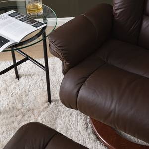 Relaxfauteuil Rimbach echt leer/kunstleer - Bruin