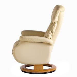 Fauteuil relax Grunewald II Cuir véritable / Imitation cuir - Crème - Cuir Libi: Crème