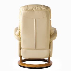 Fauteuil relax Grunewald II Cuir véritable / Imitation cuir - Crème - Cuir Libi: Crème