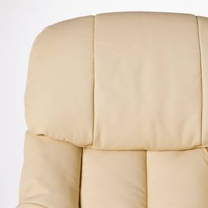 Fauteuil relax Grunewald II Cuir véritable / Imitation cuir - Crème - Cuir Libi: Crème