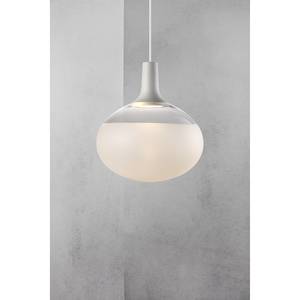 Hanglamp Dee gesatineerd glas/staal - 1 lichtbron - Wit