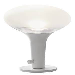 Lampe Dee Verre satiné / Acier - 1 ampoule - Blanc