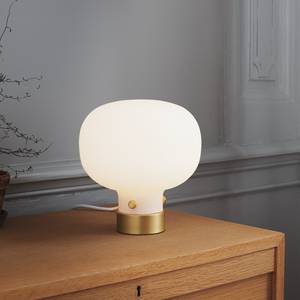 Lampe Raito Verre opalin / Acier - 1 ampoule