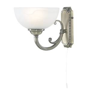 Wandlamp Windsor melkglas / staal - 1 lichtbron