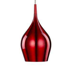 Hanglamp Vibrant aluminium - 1 lichtbron - Rood