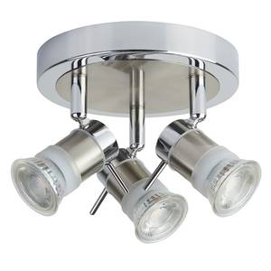 LED-plafondlamp Aries staal - 3 lichtbronnen