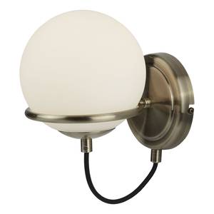 Wandlamp Sphere melkglas / staal - 1 lichtbron
