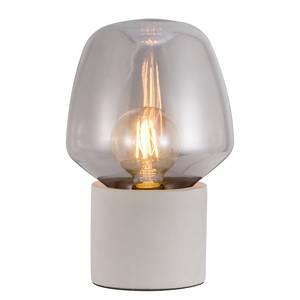 Lampe Christina Verre fumé / Béton - 1 ampoule - Gris lumineux