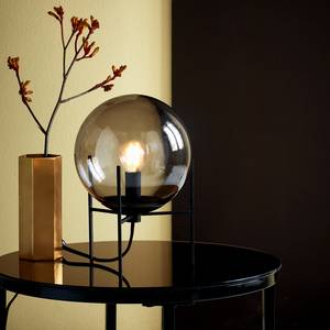 Tafellamp Alton rookglas/staal - 1 lichtbron