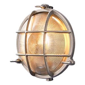 Wandlamp Polperro transparant glas/messing - 1 lichtbron - Zilver