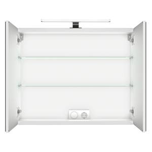 Spiegelschrank Cevio Inklusive Beleuchtung - Hochglanz Weiß - Breite: 80 cm