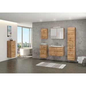 Armoire de toilette Cevio Éclairage inclus - Imitation chêne wotan - Largeur : 80 cm