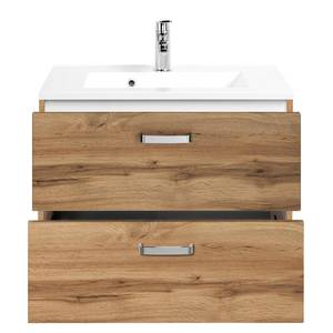 Mobile con lavabo Zeehan I Effetto quercia wotan - Larghezza: 70 cm