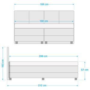 Boxspring Hatch Bekleding: geweven stof - 180 x 200cm