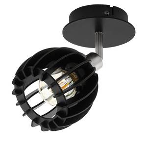Plafondlamp Cossano staal - Zwart - Aantal lichtbronnen: 1