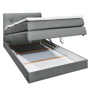 Letto boxspring Griggs Letto a molle incl. topper e contenitore, senza rivestimento decorativo: Tessuto - Grigio - 140 x 200cm