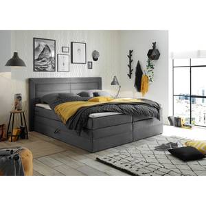 Letto boxspring Sunol I Incl. contenitori e testiera - Grigio - 180 x 200cm