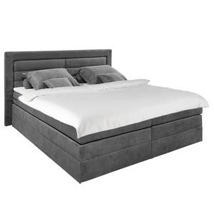 Letto boxspring Sunol I Incl. contenitori e testiera - Grigio - 180 x 200cm