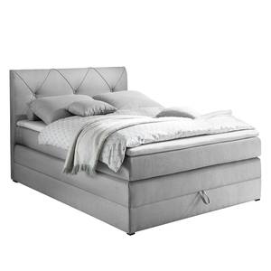 Letto boxspring Griggs Letto a molle incl. topper e contenitore, senza rivestimento decorativo: Tessuto - Argento - 140 x 200cm