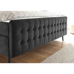 Lit boxspring Multia Revêtement : tissu - Anthracite