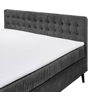 Boxspringbett Multia Boxspringbett inkl. Topper, ohne Dekoration Bezug: Webstoff - Anthrazit