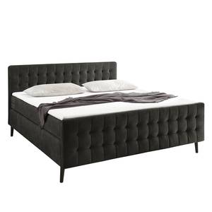 Boxspringbett Multia Boxspringbett inkl. Topper, ohne Dekoration Bezug: Webstoff - Espresso